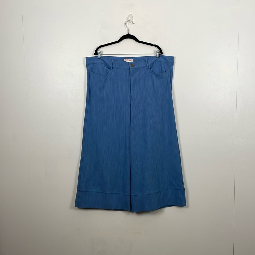 Fresh Produce Womens 3X Wide Leg Crop Capris Lounge Stretch Pants 5 Pockets E500